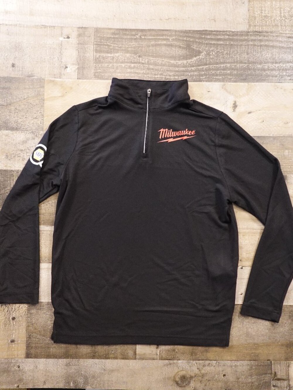 Core365 Milwaukee NAPA 1/4 Zip Pullover Women’s Small Black Logo‎ Athletic